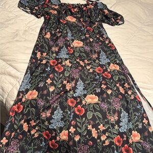 Floral Off-Shoulder Maxi Dress